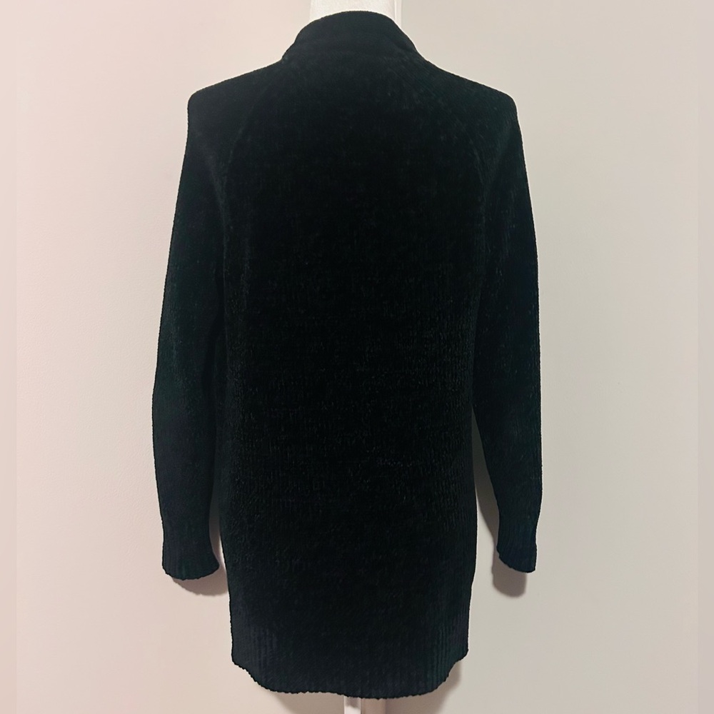 Loft Women's Black Chenille Open Cardigan Sweater, Size Small. - Picture 8 of 12